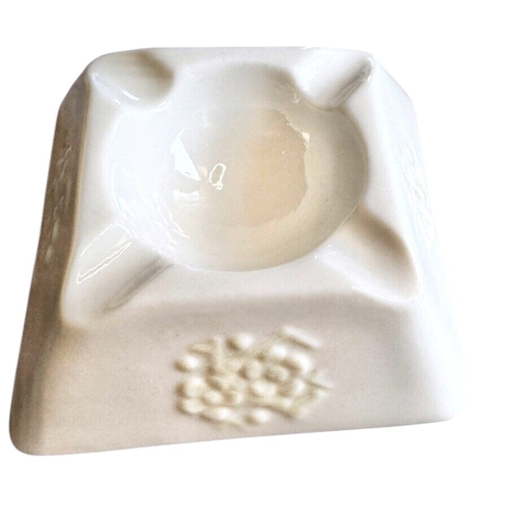 Vintage ASHTRAY "Thorn" by Belleek Pottery, Made in Ireland, Square 4" Porcelain - Picture 5 of 7